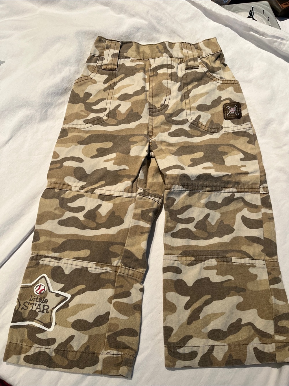 3T Kids' Camo Cargo Pants - Tan Camouflage